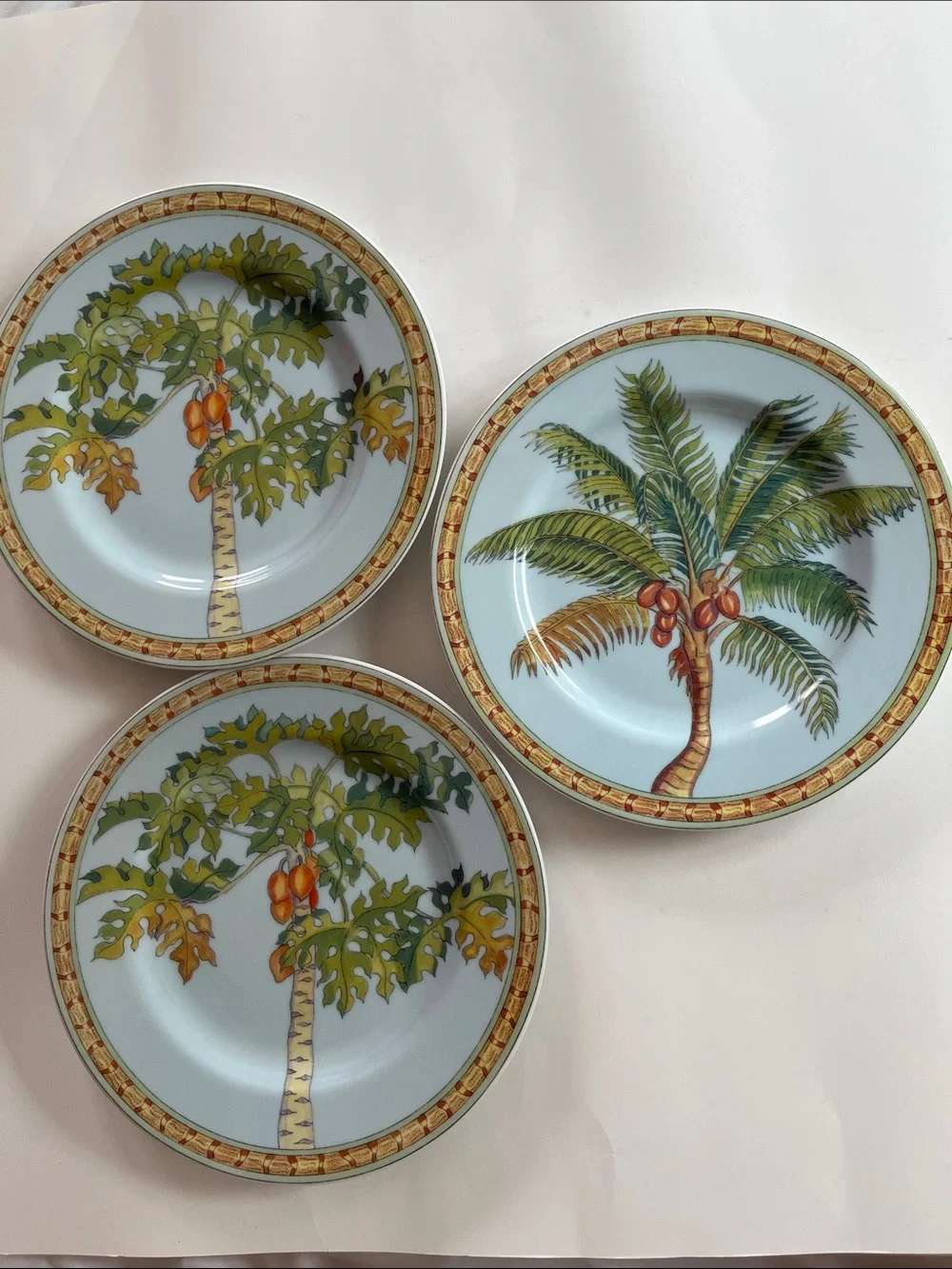 3 Tradewinds salad desert plates Siddhia Hutchinson Andrea Sadek papaya coconut